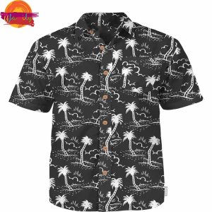 Summer Monochrome Moonlight Hawaiian Shirt 2