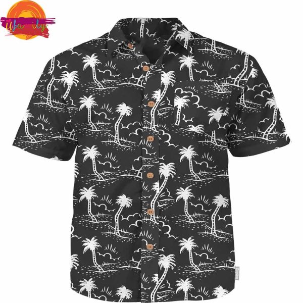 Summer Monochrome Moonlight Hawaiian Shirt