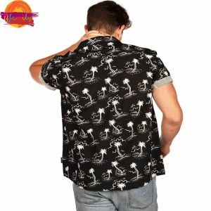 Summer Monochrome Moonlight Hawaiian Shirt 3