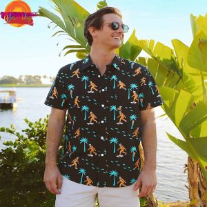 Summer Sasquatch Shredder Hawaiian Shirt 1