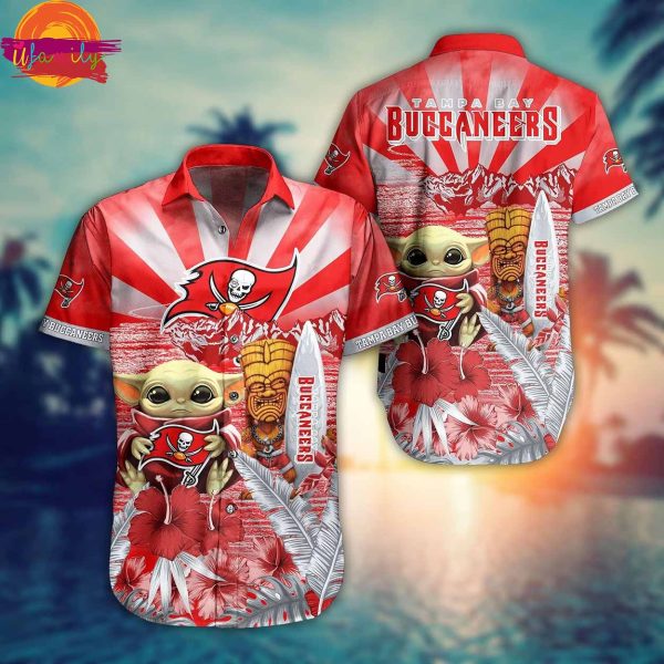 Tampa Bay Buccaneers Baby Yoda Hawaiian Shirt Style