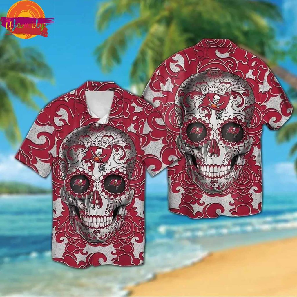 Tampa Bay Buccaneers Skull Hawaiian Shirt