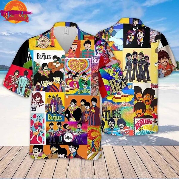 The Beatles Animated Montage Hawaiian Shirt