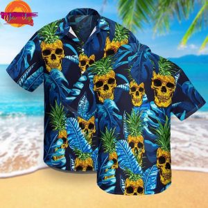 Tropical Skull Pineapple Hawaiian Shirt Style