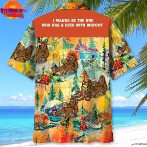 Bigfoot Hiking Funny Hawaiian Shirt Style 2