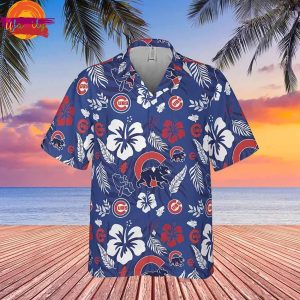 Chicago Cubs Button Down Hawaiian Shirt