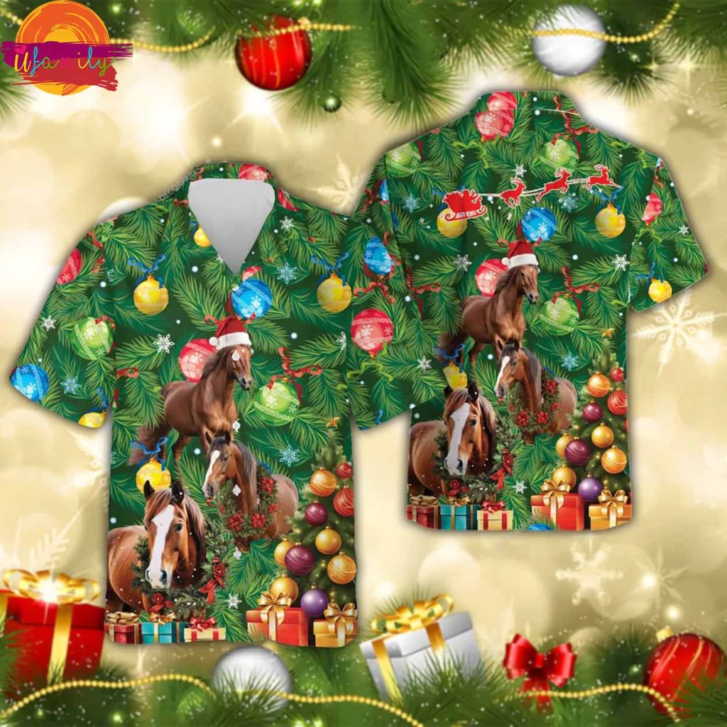 Christmas Horse Hawaiian Shirt