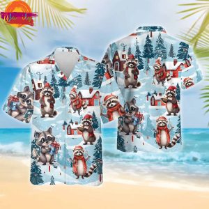 Christmas Raccoon Hawaiian Shirt For Men Women