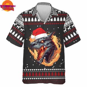 Christmas Santa Dragon Hawaiian Shirt 2