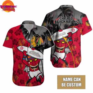 Custom Chicago Blackhawks Tiki Man NHL Hawaiian Shirt