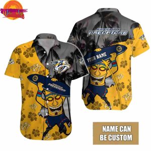 Custom Nashville Predators Tiki Man NHL Hawaiian Shirt