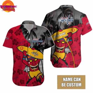 Custom Washington Capitals Tiki Man NHL Hawaiian Shirt