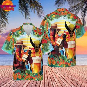 Deadpool And Wolverine Drink Beer Hawaiian Shirt 1