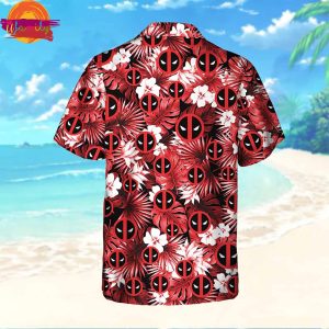 Deadpool Symbol Summer Floral Vacation Hawaiian Shirt Style 2