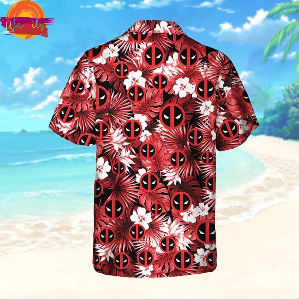 Deadpool Symbol Summer Floral Vacation Hawaiian Shirt Style