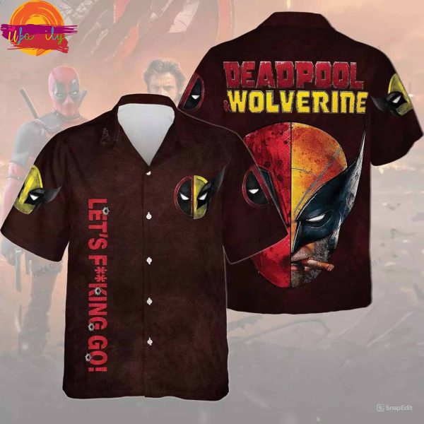 Deadpool x Wolverine Go Hawaiian Shirt Style