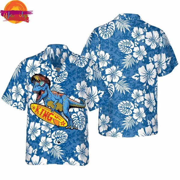 Dinosaur King Surfing Hawaiian Shirt Style