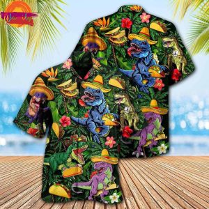 Dinosaur Taco Funny T Rex Hawaiian Shirt Style 1