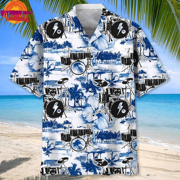 Drum Blue Nature Hawaiian Shirt Style