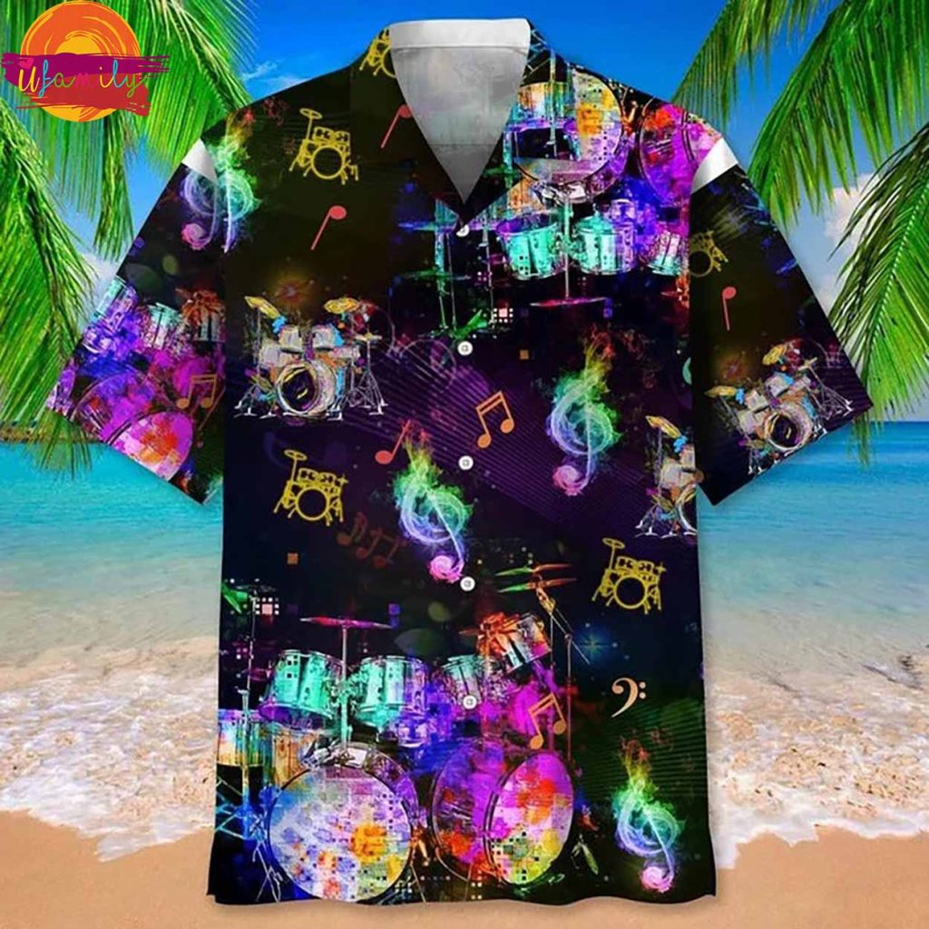 Drum Color Hawaiian Shirt For Summer Gifts