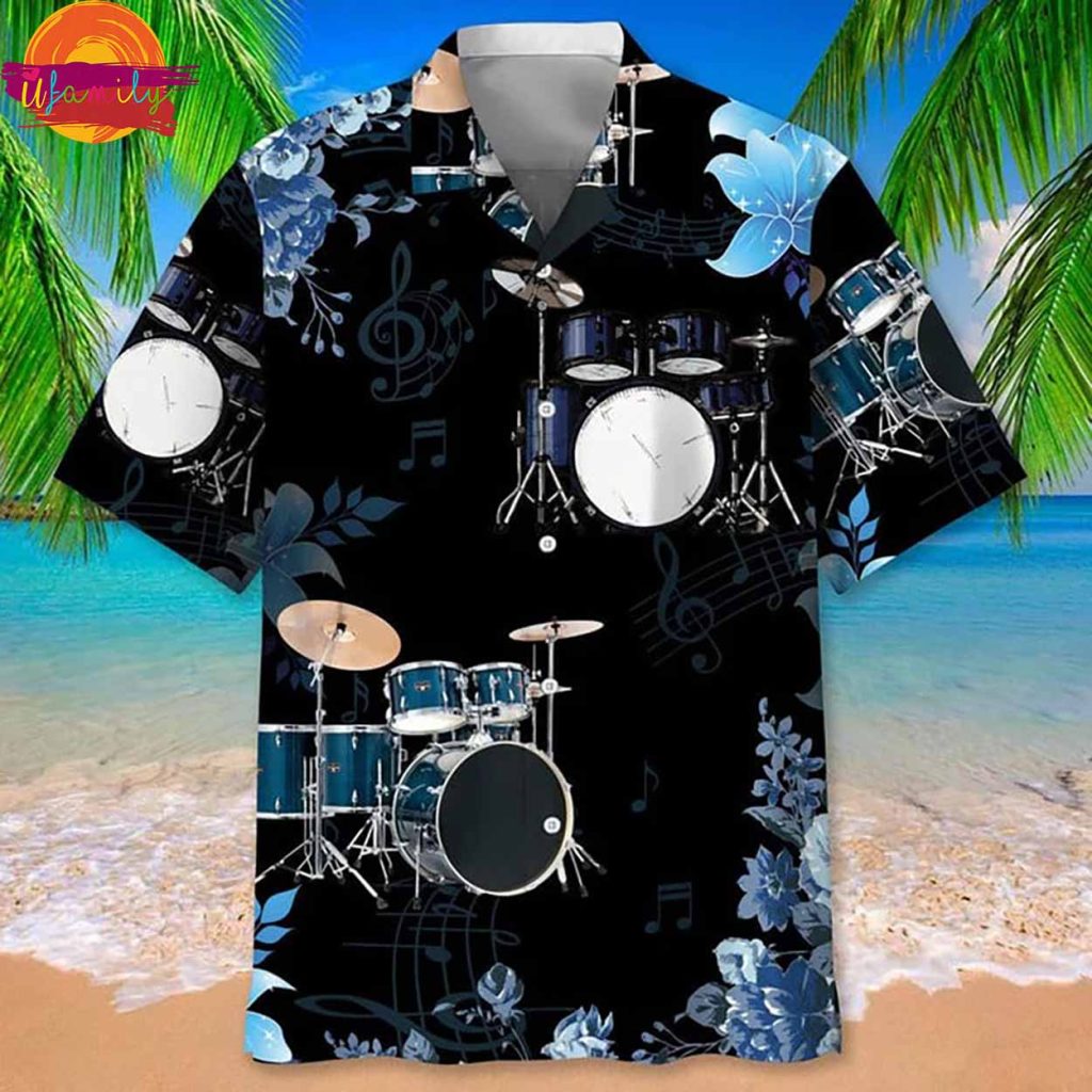 Drum Hawaiian Shirt for Music Lovers