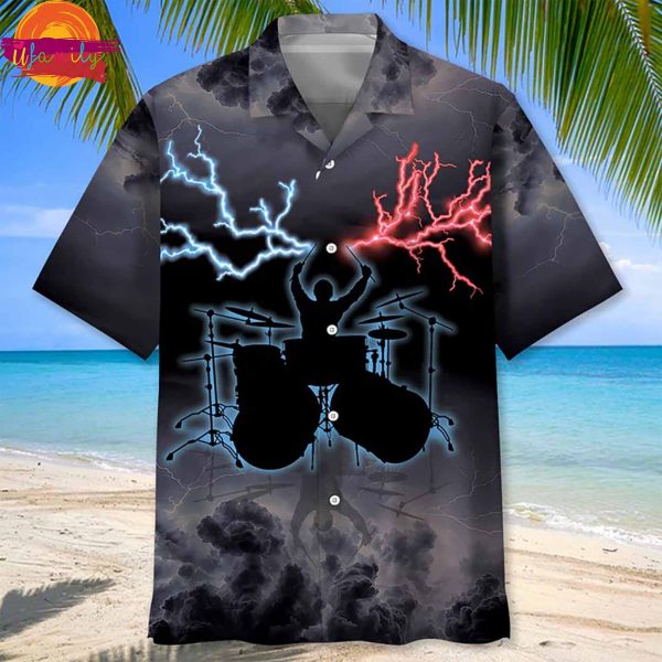 Drum Lightning Hawaiian Shirt For Drummer