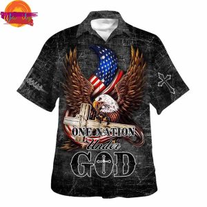 Eagle One Nation Under God Hawaiian Shirts Style For men 1