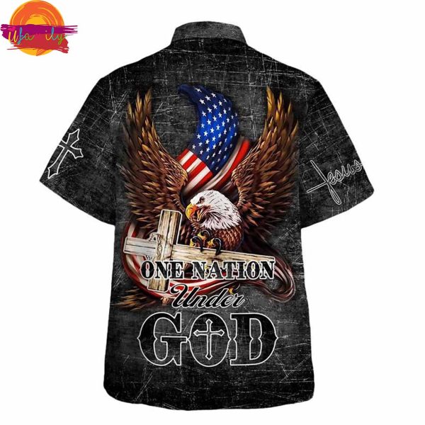 Eagle One Nation Under God Hawaiian Shirts Style For men