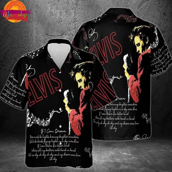 Elvis If I Can Dream Lyrics Hawaiian Shirt Style