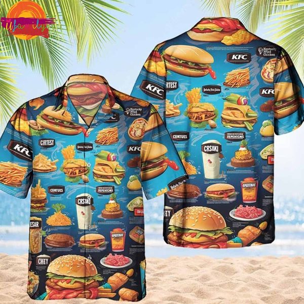 Fast Food KFC Hawaiian Shirt For Fast Food Enthusiasts