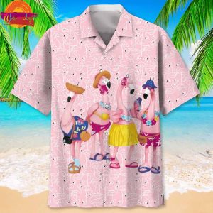 Flamingo Pink Funny Hawaiian Shirt Style