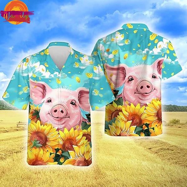 Floral Pig Hawaiian Shirts For Men Style