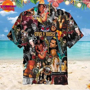 Guns N Roses Collage Pictures Hawaiian Shirt Style