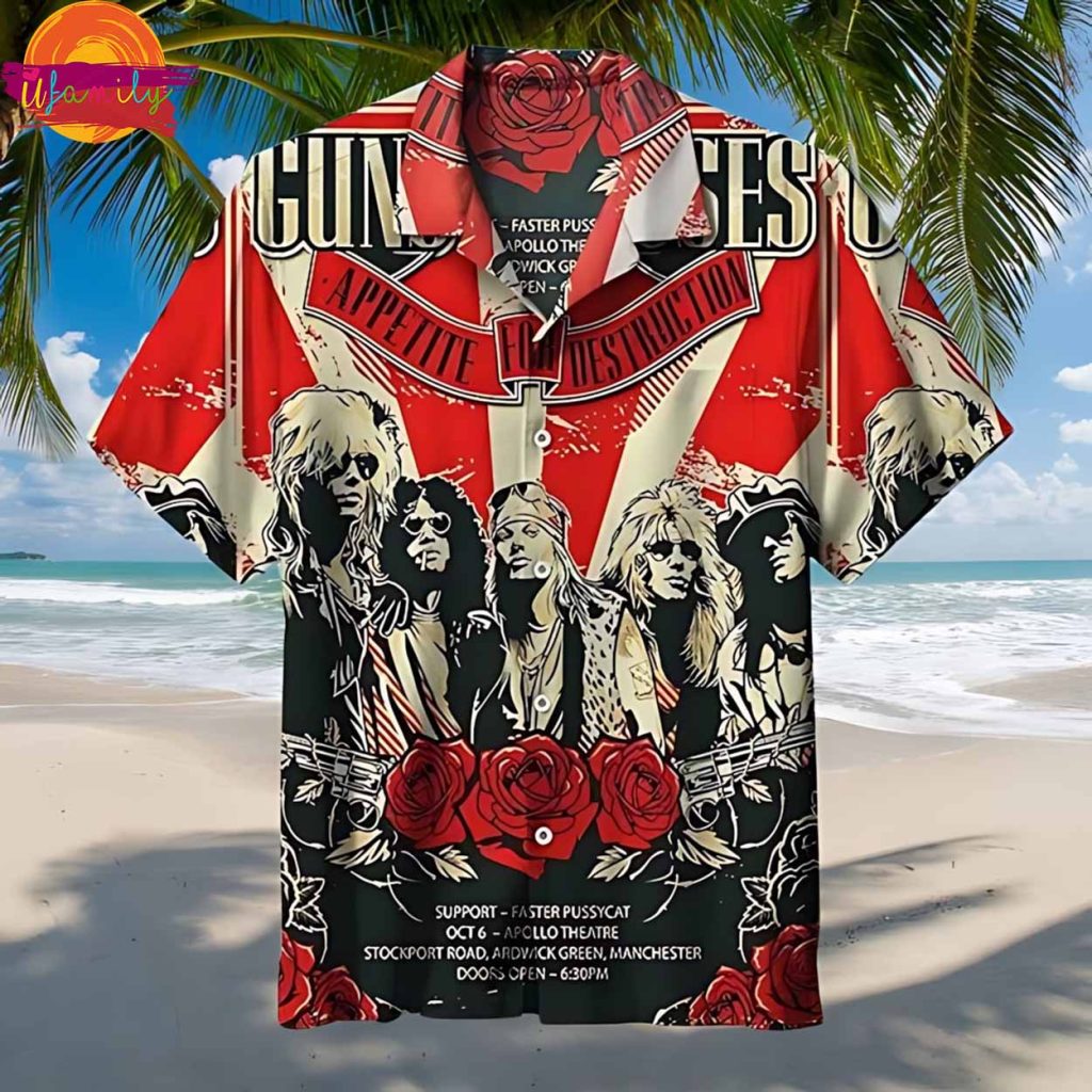 Guns N Roses Concert Art Hawaiian Shirt Style