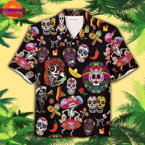 Guns N Roses Day of the Dead Celebration Hawaiian Shirt Style