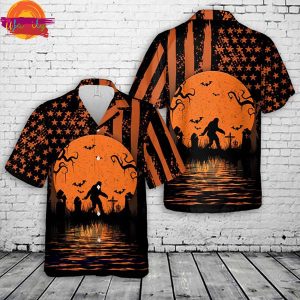 Halloween Bigfoot Hawaiian Shirt Style