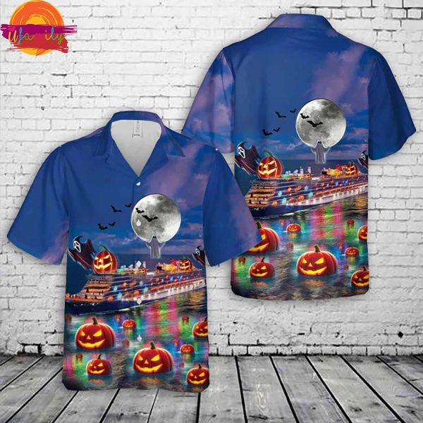 Halloween Carnival Cruise Line Mardi Gras Hawaiian Shirt Style