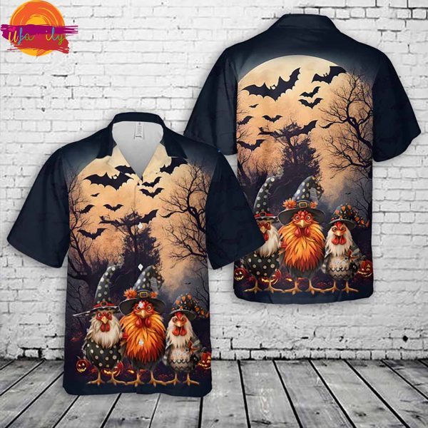 Halloween Chicken Hawaiian Shirt Gifts For Fans