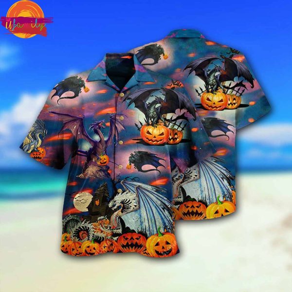 Halloween Dragon And Halloween Scary Hawaiian Shirt Style