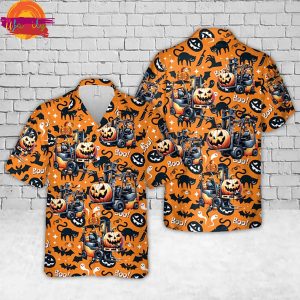 Halloween Forklift Hawaiian Shirt Style