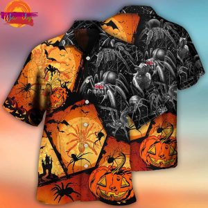 Halloween Spider Pumpkin Scary Hawaiian Shirt Style