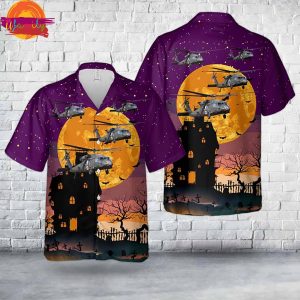 Halloween US Army Sikorsky UH-60 Blackhawk Medevac Hawaiian Shirt Style