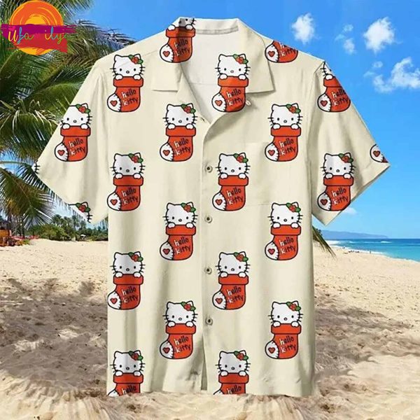 Hello Kitty Pattern Hawaiian Shirt