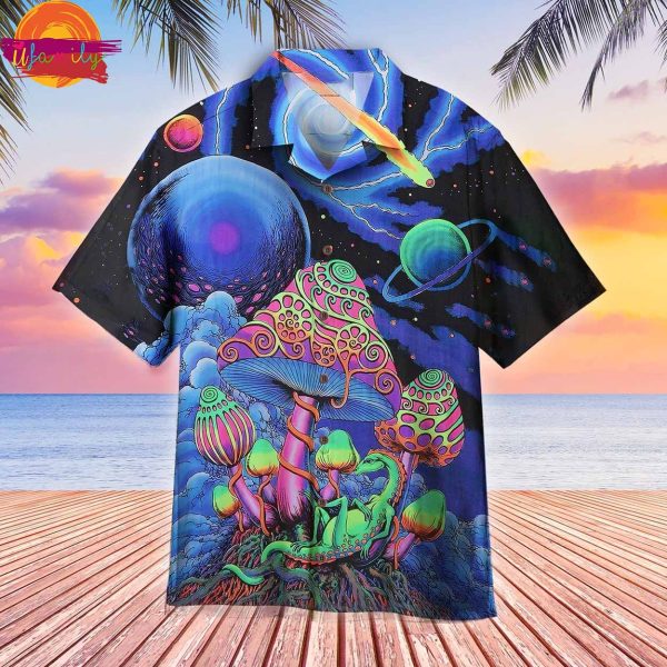 Hippie Night Mushroom Aloha Hawaiian Shirt Style