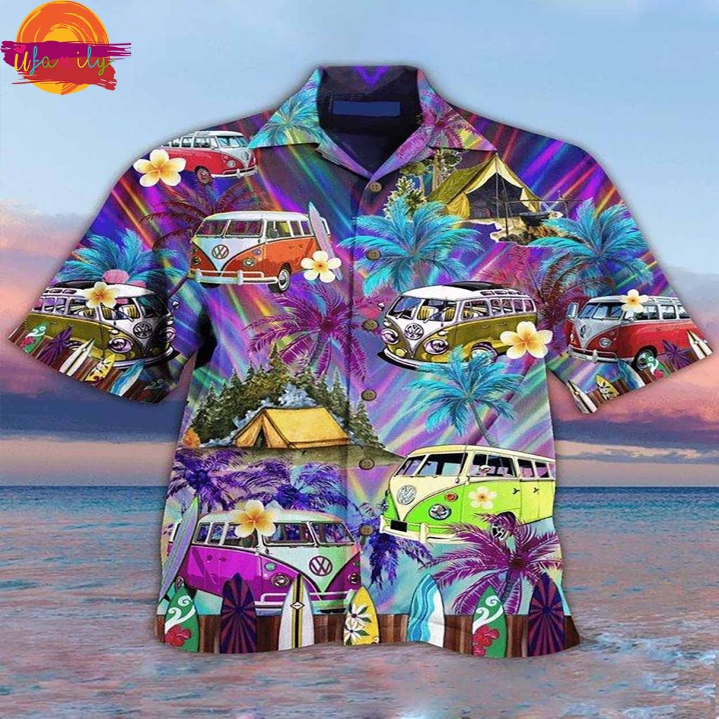 Hippie Van Bus Hawaiian Shirt Style