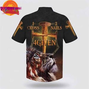 Jesus Hawaiian Shirt Style 1 Cross 3 Nails 4 Given Lion 2