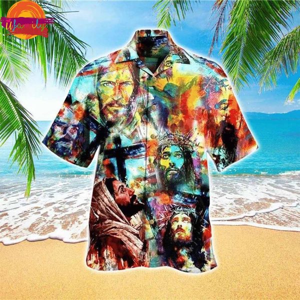 Jesus Paint Hawaiian Shirt Style