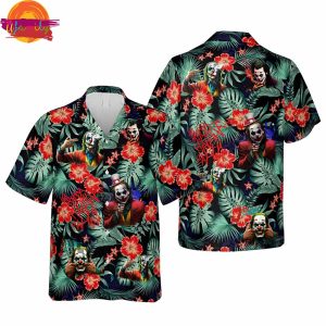 Joker HaHaHa Tropical Palm Flower Hawaiian Shirt Style