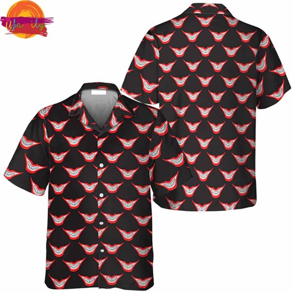 Joker Red Smile Hawaiian Shirt Style