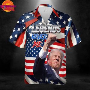 Legends Never Die Donald Trump Hawaiian Shirt 2